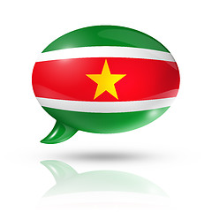 Image showing Suriname flag speech bubble