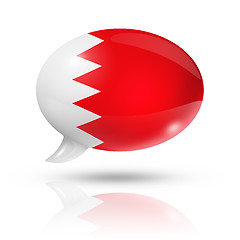 Image showing Bahrain flag speech bubble