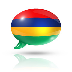 Image showing Mauritius flag speech bubble