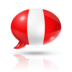 Image showing peruvian flag speech bubble