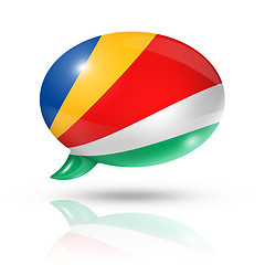 Image showing Seychelles flag speech bubble