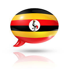 Image showing Ugandan flag speech bubble