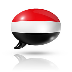 Image showing Yemen flag speech bubble