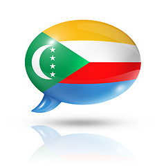 Image showing Comoros flag speech bubble