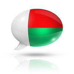 Image showing Madagascar flag speech bubble