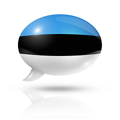 Image showing Estonian flag speech bubble