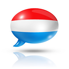 Image showing Luxembourg flag speech bubble