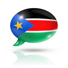 Image showing South Sudan flag speech bubble
