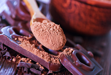Image showing cocoa powder and chocolate