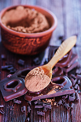 Image showing cocoa powder and chocolate