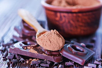 Image showing cocoa powder and chocolate