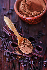 Image showing cocoa powder and chocolate