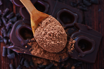 Image showing cocoa powder and chocolate