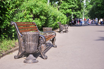 Image showing classic forged bench