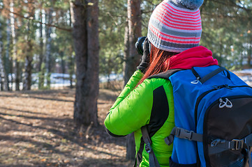 Image showing Nature photographer taking photos