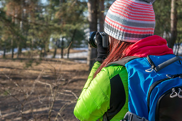 Image showing Nature photographer taking photos