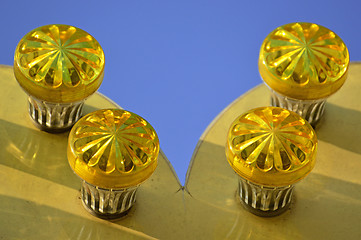 Image showing Lights of a fairground booth