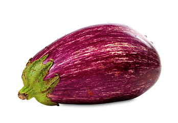 Image showing Eggplant with water drops