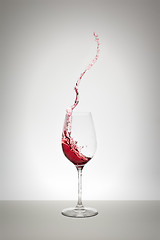Image showing red wine splash