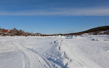 Image showing River under the snow and ice