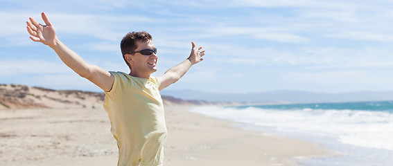 Image showing man at the beach