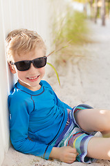 Image showing kid at the beach