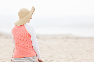 Image showing woman at the beach