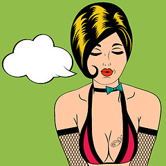 Image showing sexy horny woman in comic style, xxx illustration