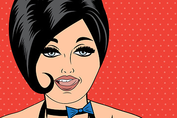 Image showing sexy horny woman in comic style, xxx illustration