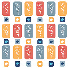 Image showing Ice-cream seamless  pattern