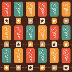 Image showing Ice-cream seamless  pattern