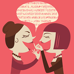 Image showing Gossiping Women