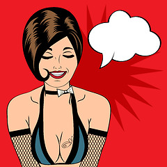 Image showing sexy horny woman in comic style, xxx illustration