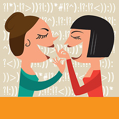 Image showing Gossiping Women