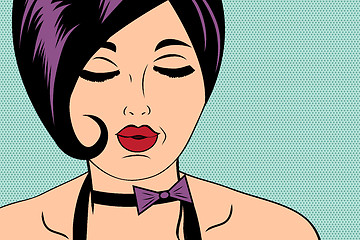 Image showing sexy horny woman in comic style, xxx illustration