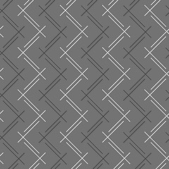 Image showing Monochrome pattern with doubled strips forming zigzag