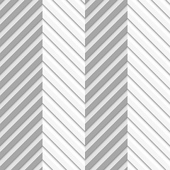 Image showing Geometrical pattern with perforated zigzag lines with folds