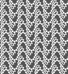 Image showing Monochrome pattern with white circles on gray forming waves