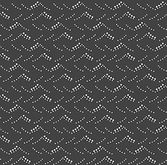 Image showing Monochrome pattern with gray and black dotted sea waves texture