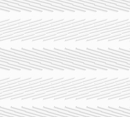 Image showing Geometrical pattern with white diagonally striped lines on white