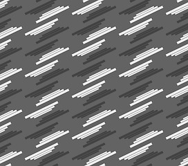 Image showing Monochrome pattern with black and white offset stripes