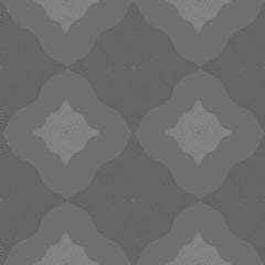 Image showing Monochrome pattern with black and dark gray wavy guilloche squar