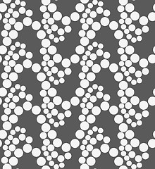 Image showing Monochrome pattern with white circles on gray