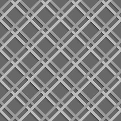 Image showing Geometrical pattern with white beveled lattice net