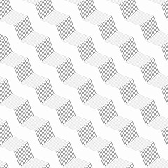 Image showing Monochrome pattern with gray striped diagonal braids with shades