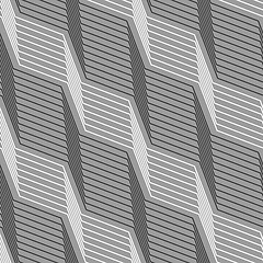 Image showing Monochrome pattern with light and dark gray striped diagonal bra