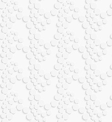 Image showing Geometrical pattern with white dots making waves on white