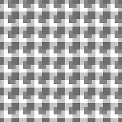 Image showing Monochrome pattern with black gray and white overlapping squares