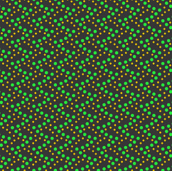 Image showing Colored geometrical pattern with green and orange vertical dotte