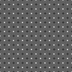 Image showing Monochrome pattern with black and white small rounded crosses